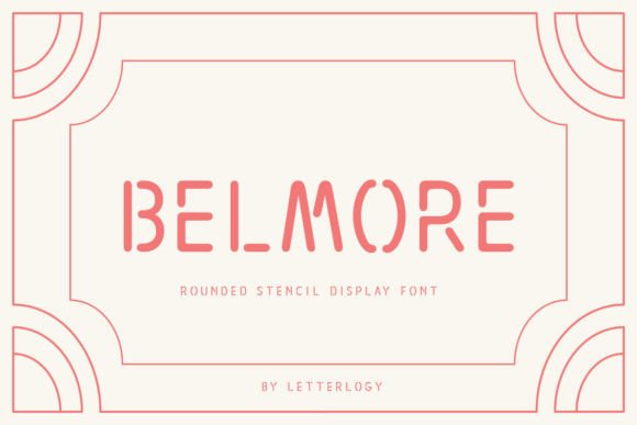 Belmore: A Rounded Stencil Display Font With Real Branding Muscle