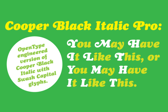 Cooper Black Pro: A Vintage Serif Font for Makers