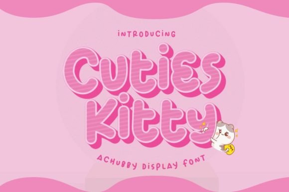 Cuties Kitty Font: Chubby Charm for Handmade Products