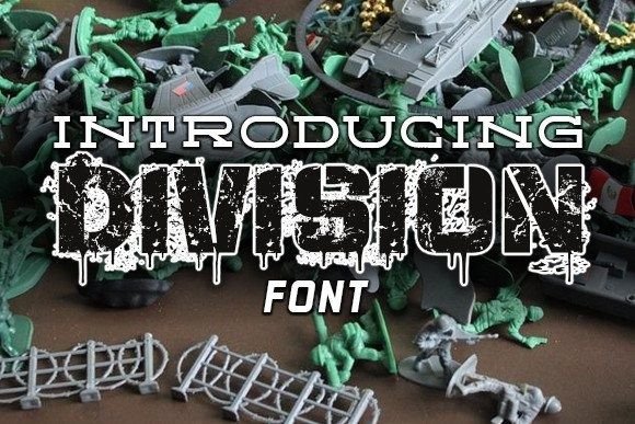 Division: A Grunge Display Font for Editorial Projects
