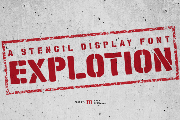 Explotion: The Stencil Display Font for Crafters