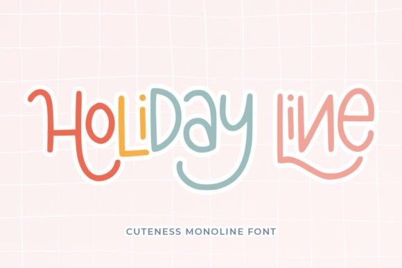 Holiday Line Font for Clear, Cheerful Campaigns