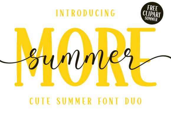 More Summer Duo: A Playful Typeface for Summer Branding