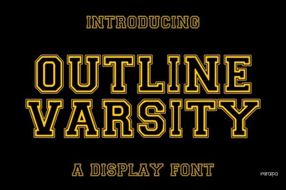 Outline Varsity: A Sporty Display Font with Modern Edge