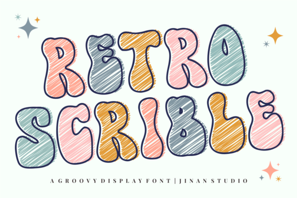 Retro Scrible: A Groovy Display Font for Digital Creators