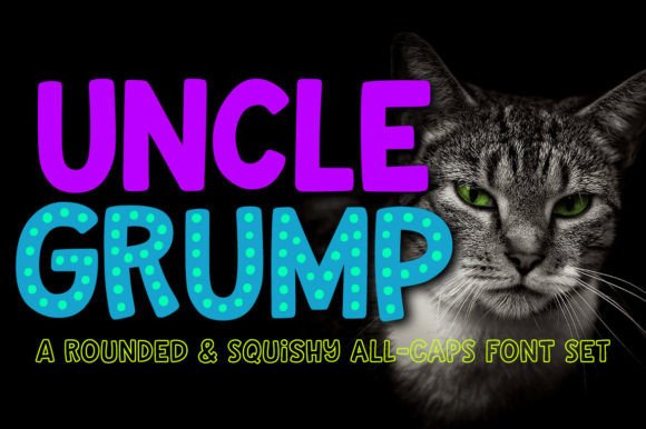Uncle Grump Font: A Bold Hand-Drawn Typeface for Small Business Branding